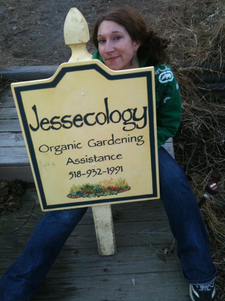 Jesse's yellow garden sign.
