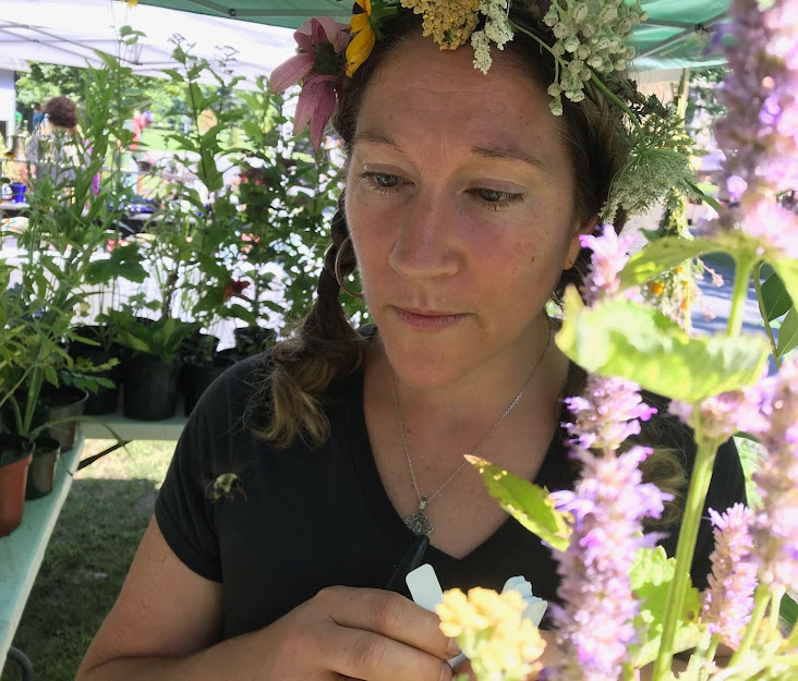 organic produce and Anise Hyssop