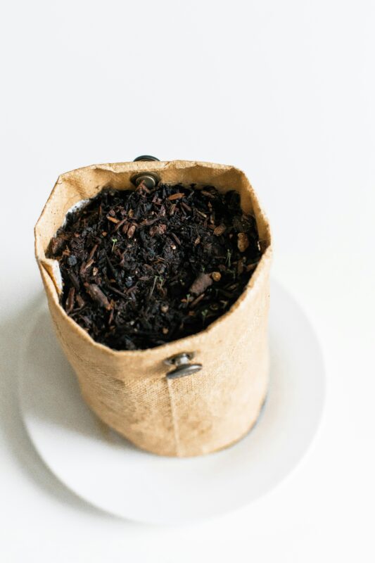 Compost tea is made with microbes.