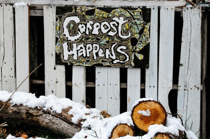 Composting 101 with logs.